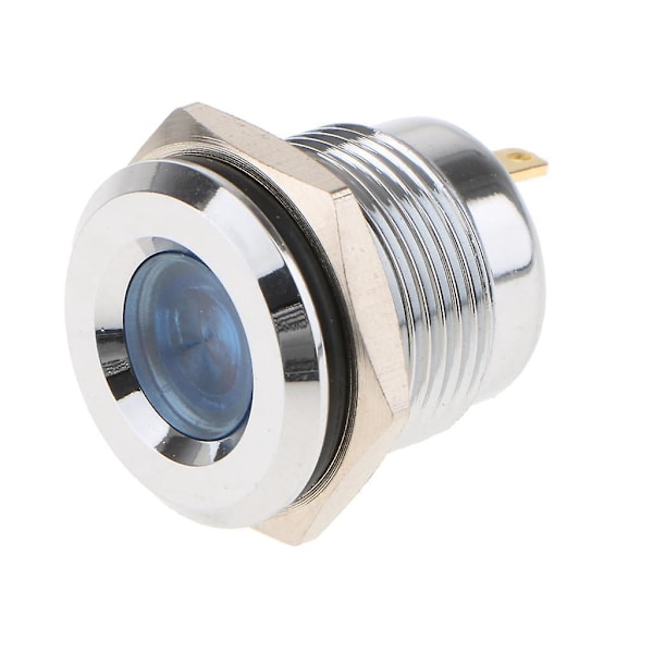 3 x 16mm 12V IP67 Vattentät LED Metall Indikatorlampa Typ D--