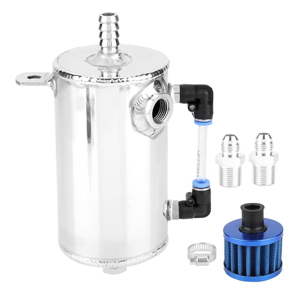 Universell 0,5L oljefangsttank i aluminiumslegering med luftfilter