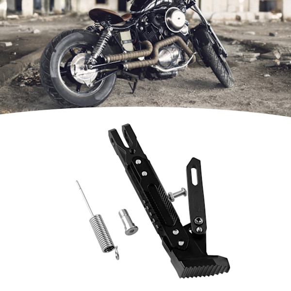 Justerbart parkeringsstöd för motorcykel, halkfritt, starkt grepp, sidostöd för motorcykel