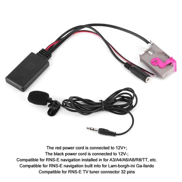 32-Pin Bluetooth AUX Adapter Bærbar Bil Stereo Audio Kabel Konnektor Passer til A3 A4 A6 A8 TT