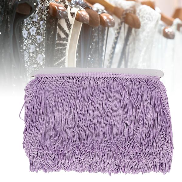 10 meter 14 cm långa fransar Latin klänning tofsar polyester spets trim band sy scen DIY gardin kläder tillbehör violett