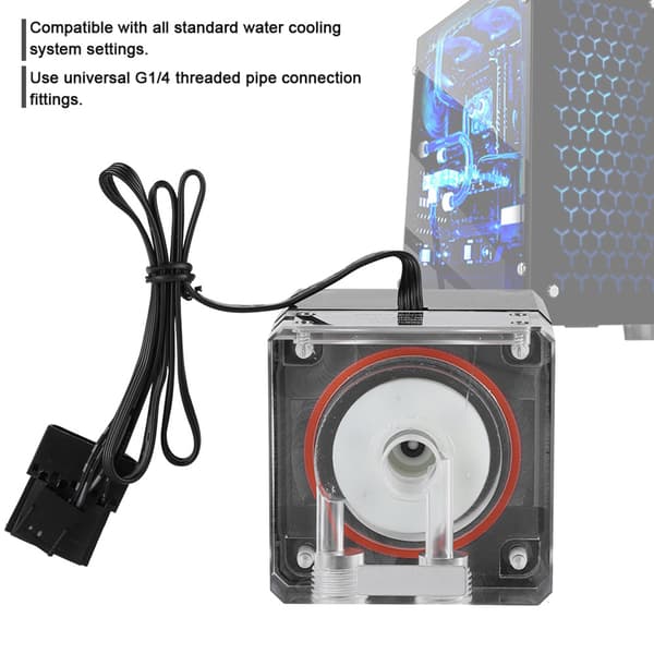 PC Vattenkylning Integrerad Tyst Vattenpump Stöd PWM Intelligent Kontrollhastighet