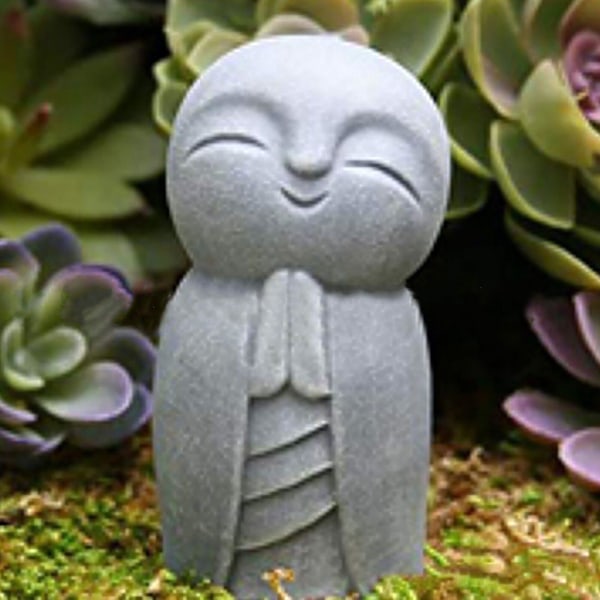 Jizo Staty Den Perfekta Lilla Jizo Buddhan För Hem Eller Trädgård Utomhusdekoration