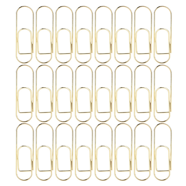 2 æsker Simple Metal Pen Clip Notebook Bills Blyantholdere Papirclips Papirværktøj (Guld)