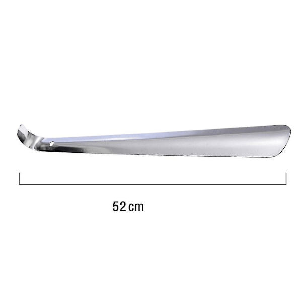 Kestävä ruostumattomasta teräksestä valmistettu kenkälusikka, hopea, erittäin pitkä varsi, kotitaloustyökalut (52cm)