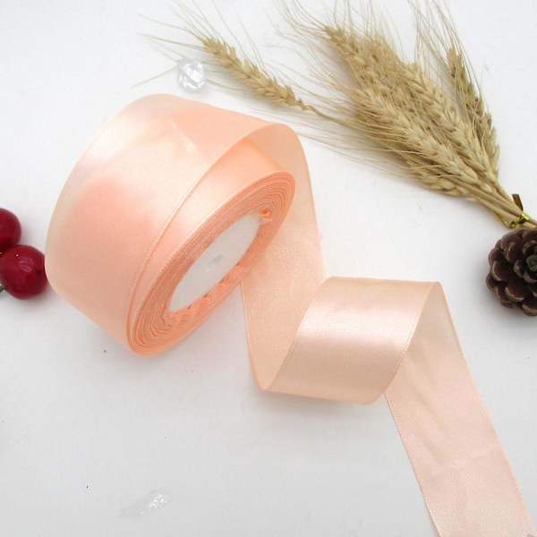 Polyester Satinband 24 Yards för Hantverk, Present, Hårsnoddar, Bröllopsdekorationer, Bågskapande Set om 5