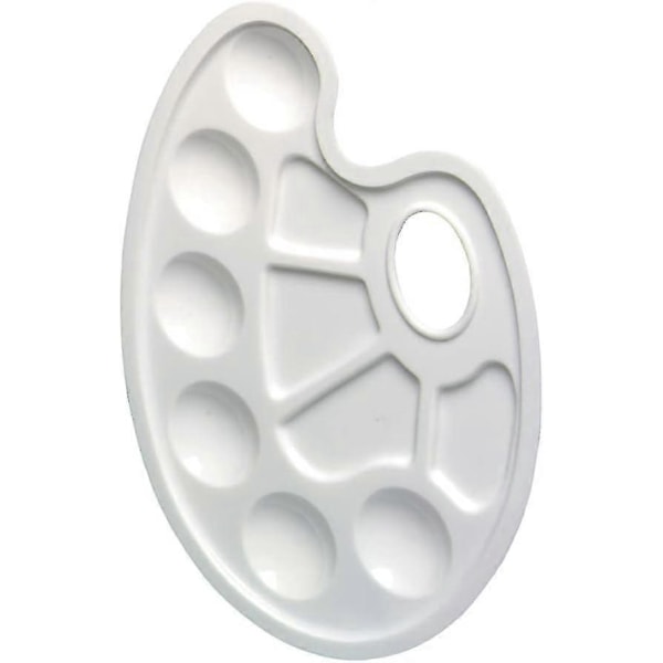 Hvid Oval Plastik Malepalet Zekai