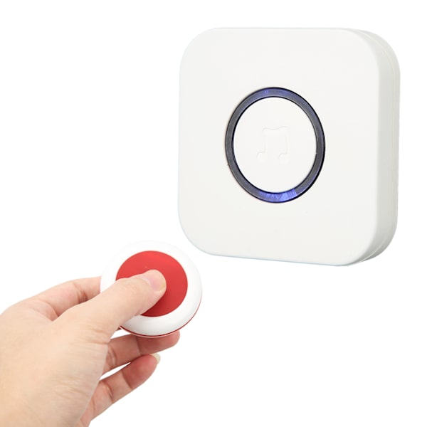 Vårdgivare Personsökare One Touch Calling LED-indikatorlampa Trådlös fjärrkontroll Hjälpenhet för äldre patient Inaktivera EU-kontakt