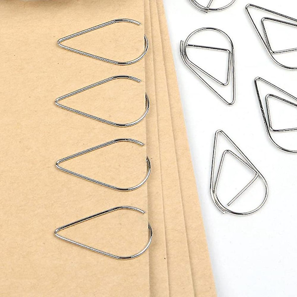 100 pakke med holdbare og rustbestandige papirclips