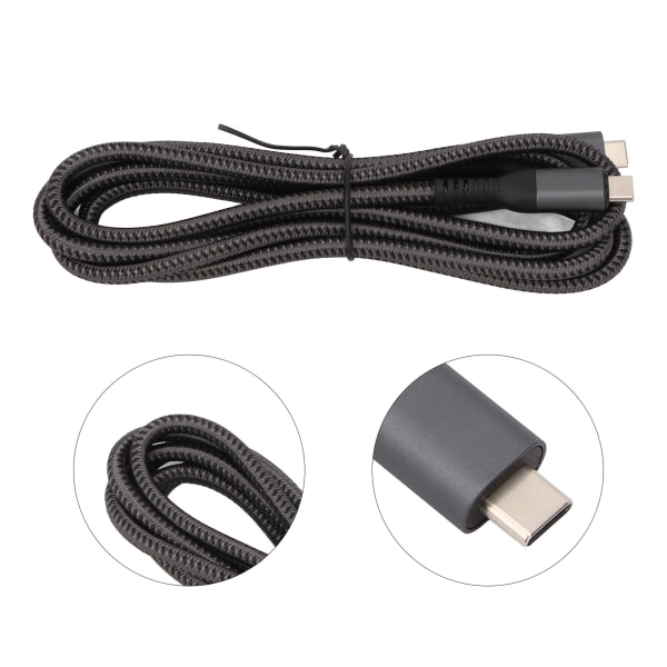 USB C til USB C magnetisk ladekabel 6,6 fot PD 100 W hurtiglading 10 Gbps USB C magnetisk kabel med LED-indikatorlys