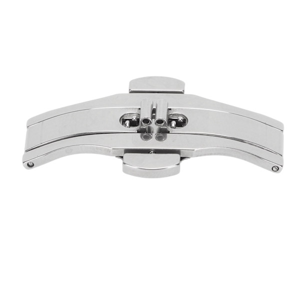 Klocklås Spänne Tryck Universal Dubbelknapp Vikbart Rostfritt Stål Spänne Klockarmband Deployment Trycklås