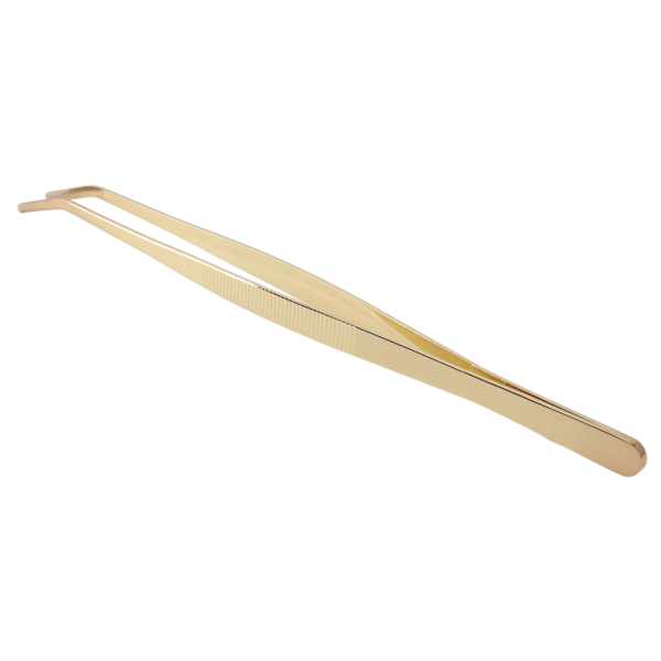 Bar Bent Tip Tweezers Rustfritt Stål Tykk Kjøkken Culinary Tweezer Tenger for Sukkerbiter Iskuber Sitronskiver