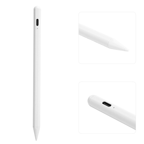 Aktiv stylus kapasitiv skjermmaling Anti-Mistouch Spiral Nib Tegnebrett Penselk10 Hvit
