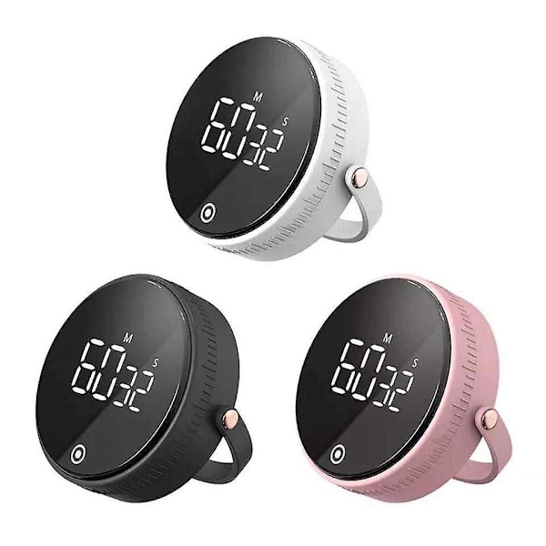 Magnetisk Rotationsdigital Köktimer med Stor LED-Display Justerbar Volym för Matlagning Lärande Sport
