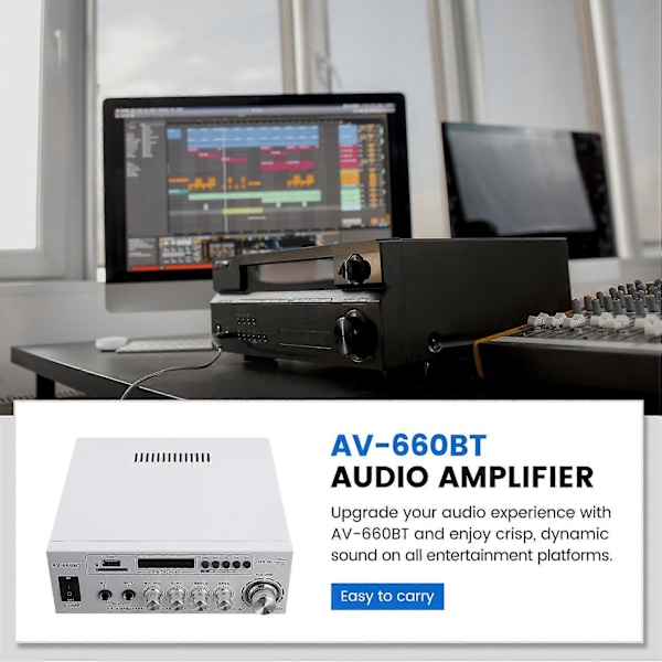 AV-660BT 2.0 CH Lydforstærker - Effektforstærker EU-stik