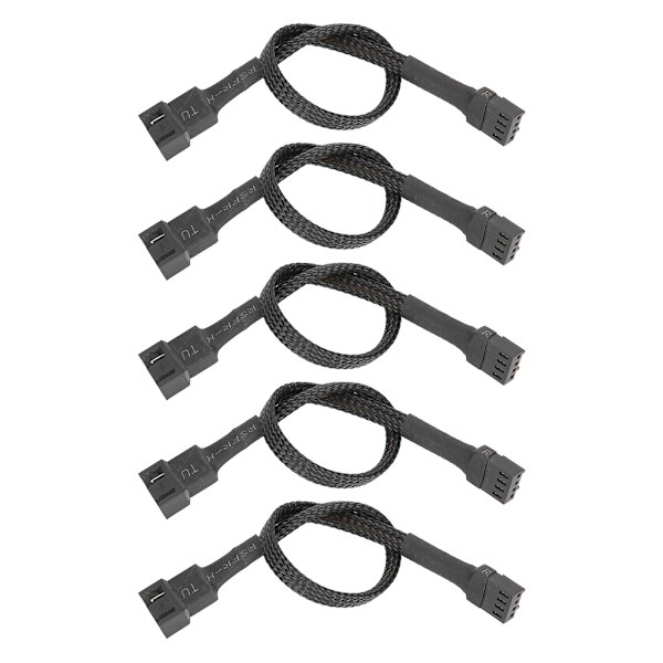 5st 4-Pin Förlängningskabel för Dator Moderkort CPU Fläkt PC Flätad Rep Adapter