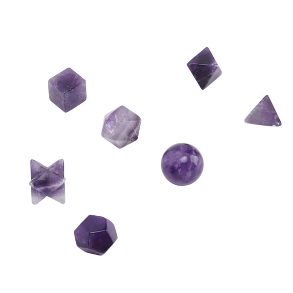 7 st chakra helande kristaller geometriska mönster form halvädelsten dekorativa positiva energikristaller prydnad lila