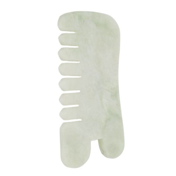 Jadestone Meridianer Skraping Massasje Kam Ergonomisk sårhet Lindring Hode Avslapning Gua Sha Massasjeverktøy