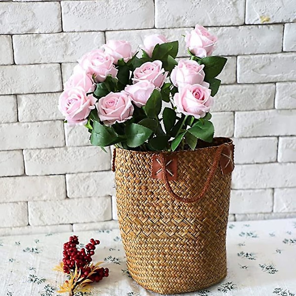 1 stk 10 Roser Kunstige Silkeblomster Falsk Bukett Arrangementer Dekorasjon Blomster Rose Blomster Hjem Bryllup Bursdagsfest Stue Kontor Hage F