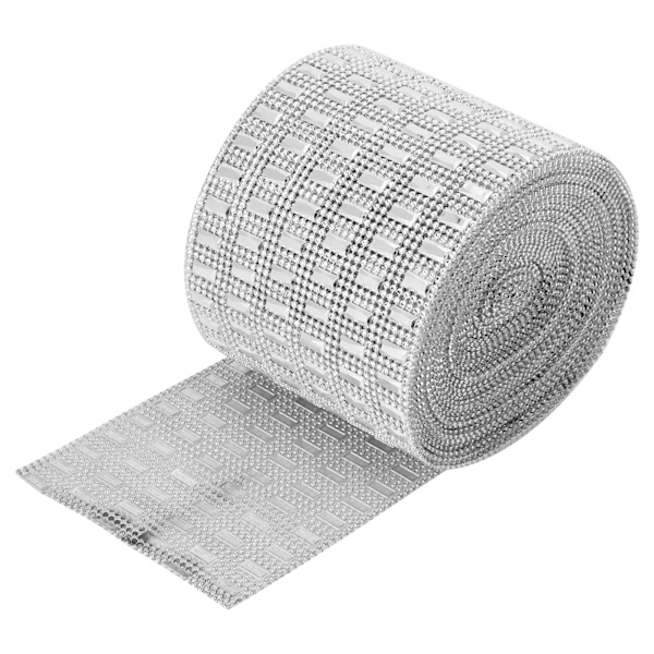 Plast Imitation Diamanter ihålig nät Rhinestones Band Wrap för bröllopsdekor DIY kläder