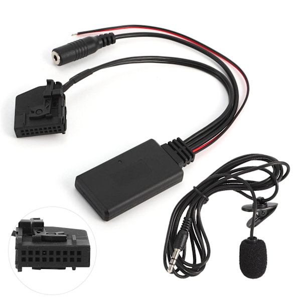 18-bens Bluetooth AUX-kabeladapter til bilmikrofon passer til Benz Comand 2.0 W211 W208 W168 W203