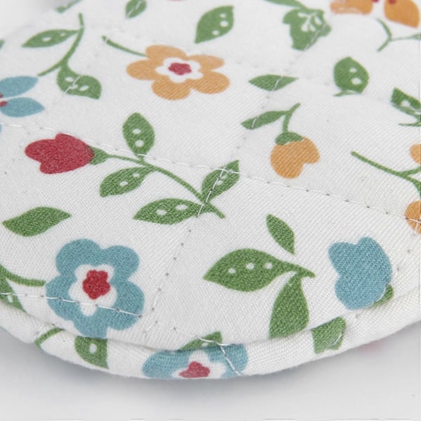 Lämmönkestävät uunikinnas keittiökäsineet patalappu uuniin lämpöä vastaan - Yksi pari - 28*18cm (Kukka vihreä)