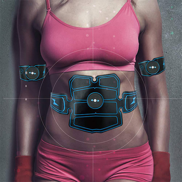 ABS Stimulator Muskeltoning Bälte Magträning USB Laddning EMS Tränings Hemmakontor Fitnessutrustning