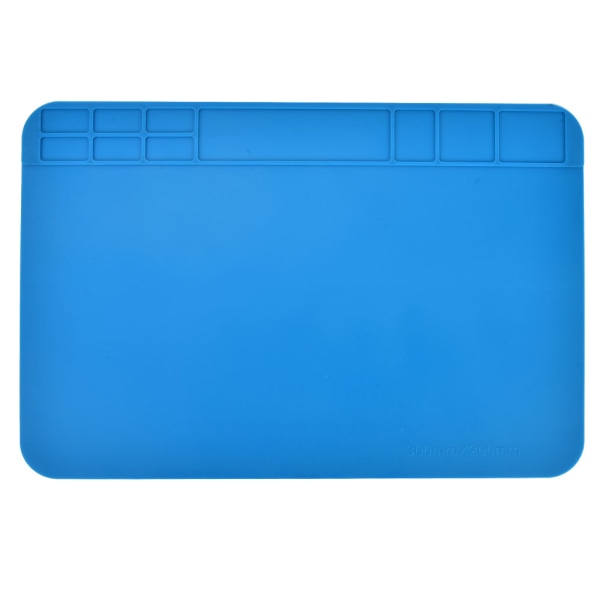 1 stk Varmeisolering Silikone Pad Mobiltelefon Computer Reparation Demontering Arbejdsstation Desktop Mat-blå