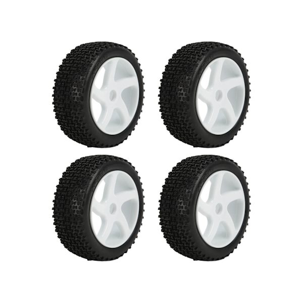 4 kpl RC-auton kumirenkaat ja vanteet 1/8 1/10 kauko-ohjattavaan autoon, päivitysosat, valkoinen