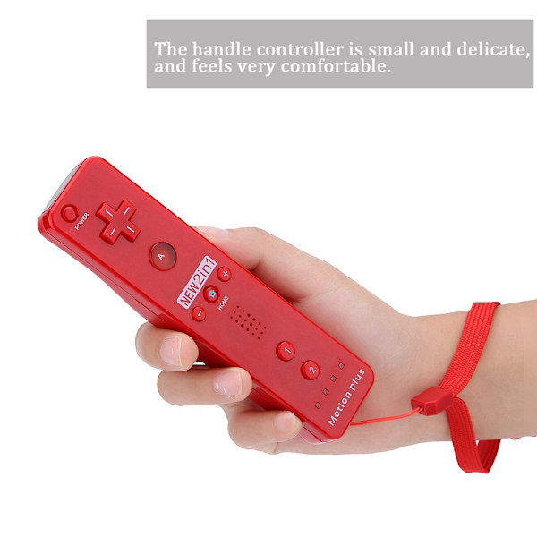 Somatosensorisk spelhandkontroll Gamepad Inbyggd accelerator för Nintendo Wii WiiU(Röd)