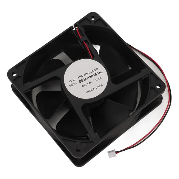 BERM Højtydende køleventilator Hurtig varmeafledning ABS-hus 2400-2500RPM kabinetventilator til computer DC12V