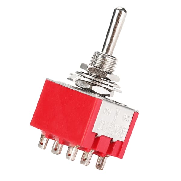 5 STK MTS-303 Mini Toggle Switch 3PDT 9 Pin 3 Position On OFF on