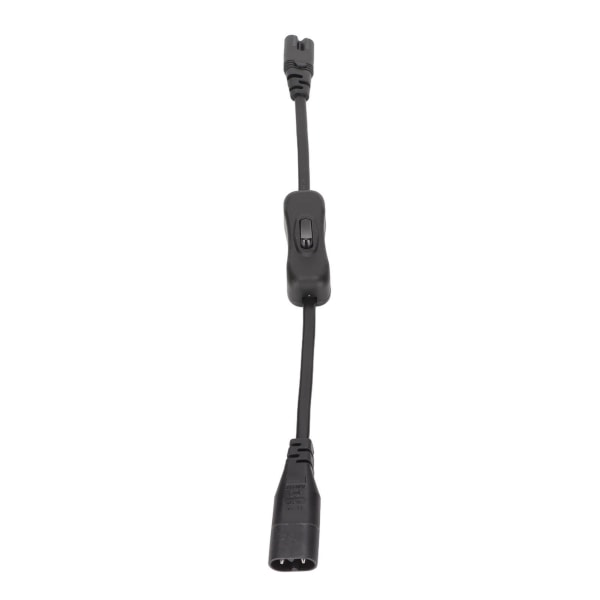 IEC 320 C8 til IEC 320 C7-kabel hann-til-hunn strømforlengelsesadapterledning med bryter for skrivebordslampe 100‑250V 0,98 fot