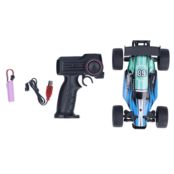 RC Racingbil 1:20 Uppladdningsbar 4-hjulsdrift Hög Hastighet Fjärrkontroll Bil Leksak Födelsedagspresent för Barn Blå