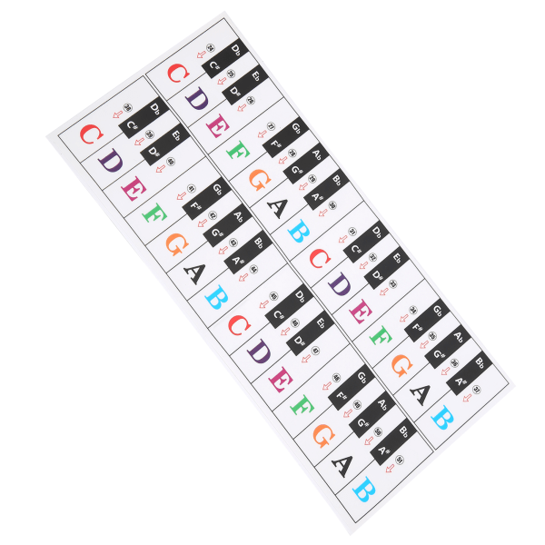 Piano Key Sticker Elektronisk orgel Universal Keyboard Transparent notation självhäftande