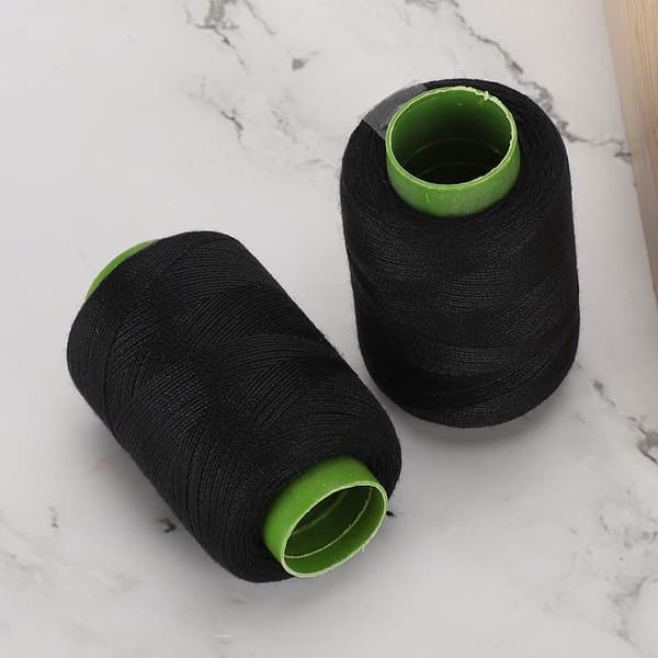 Svart tråd broderi polyester trådspole for quilting søm maskin håndsøm