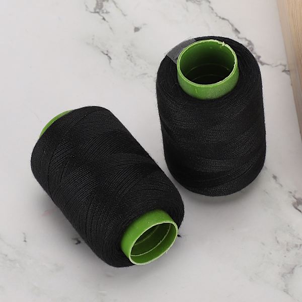 Svart trådbroderi Polyester trådspole för quiltning Symaskin Handsömnad