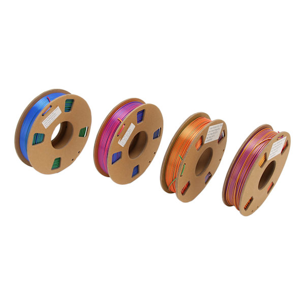 4 stk 3D-skriverfilament i tre farger, 1,75 mm, 250 g nettovekt, 200 til 220 grader Celsius PLA-filament for påfylling og erstatning