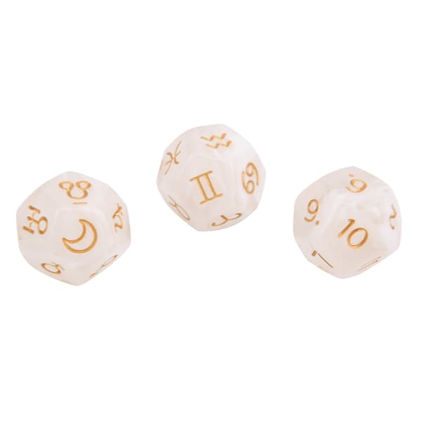 3st Harts Spådomstärningar Party Samling Underhållning 12-sidiga Tarot Astrologitärningar2#
