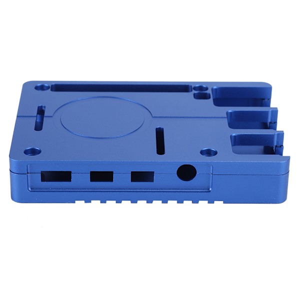 Aluminiumslegeringskabinet til Raspberry Pi 4 Model B Passiv Køleskal Computertilbehør Blå