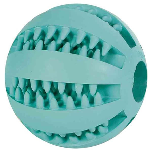Baseball mynte naturgummi, 7 cm diameter, egnet til hunde - gummimassage, medium størrelse variant