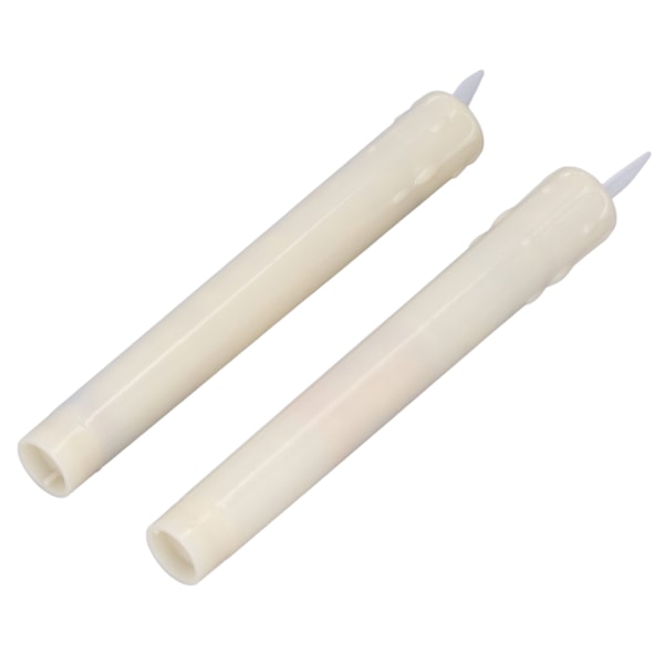 2 st LED-ljus i plast, varma långa LED-ljus, födelsedagsfestatmosfärverktyg för bröllop