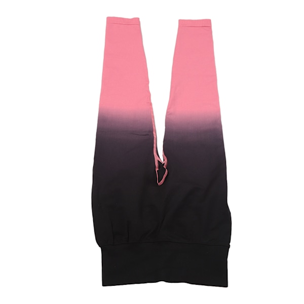 Butt Lifting Yoga Bukser Hurtigtørrende Høy Midje Yoga Leggings for Kvinner Dame Gradient Svart Rosa