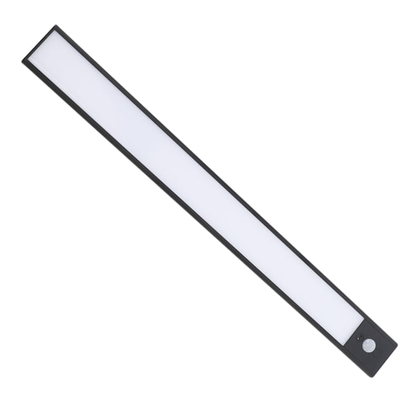 Oppladbart LED-lys med bevegelsessensor under skap, magnetisk lys under skap for skap, kjøkken, garderobe, svart