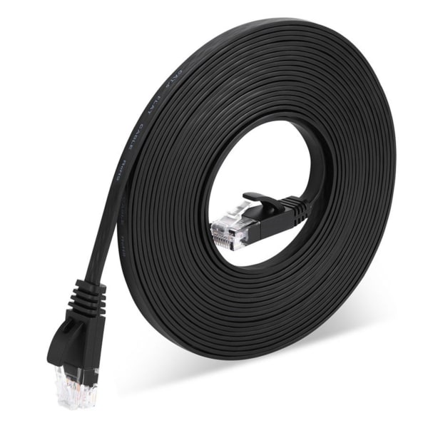 1000Mbps Gigabit netværkskabel 98ft RJ45-port CAT6 netværkskabel Ethernet-kabel til routere Computere Sort