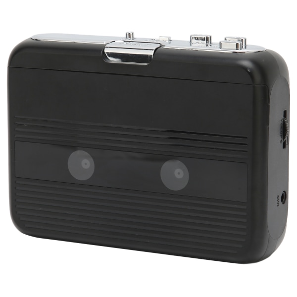 TON007B Bluetooth Kassetteafspiller med Hovedtelefon Auto Reverse Funktion Stereo Kassetteafspiller Sort