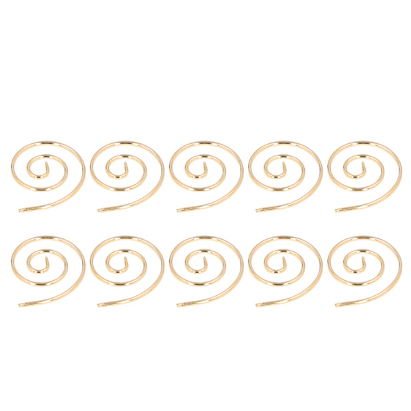 10 st spiral stickningsnålar i rostfritt stål, praktiska cirkulära sjalnålar, syverktyg för tyg, kofta, guld