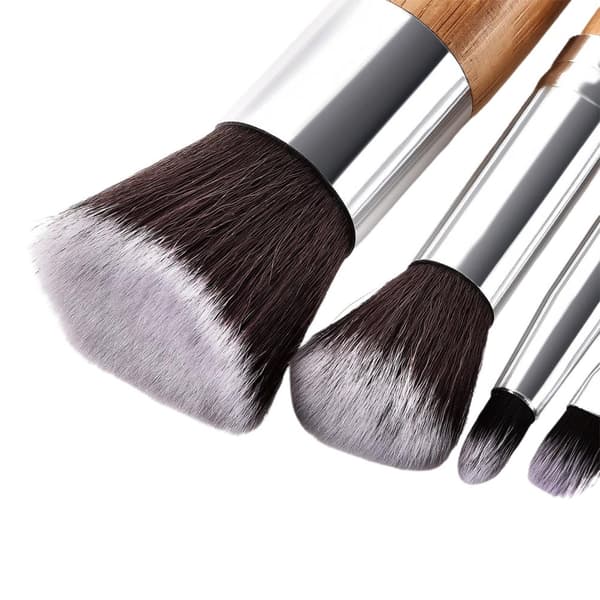 Makeupbørste Naturlig Bambus Makeupbørstesæt Bløde Puder Creme Kosmetikbørstesæt