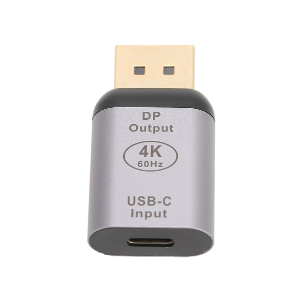USB C - DisplayPort-sovitin 4K 60 Hz Plug and Play -kompakti kannettava DisplayPort-sovitin Winille Androidille OS X:lle