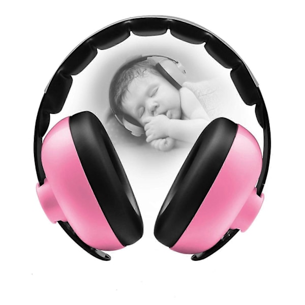 Baby Hörselskydd Ljudreducerande Hörlurar (Rosa) för Bebisar från 3 Månader till 2 År